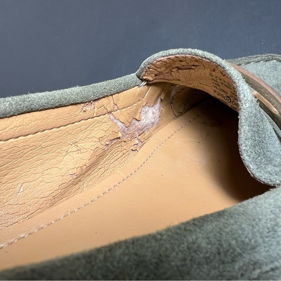 Womens COACH Olympia Green Suede Slip On Loafers / Size 6.5 Medium - Picture 8 of 10